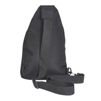Grained Polyester Sling Backpack/Chest Bag with 3 Front Zips
